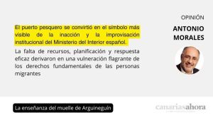 La enseñanza del muelle de Arguineguín