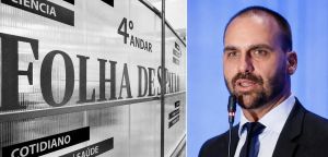 Folha é guri de recados das ameaças do criminoso Eduardo Bolsonaro