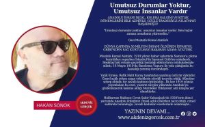 Umutsuz Durumlar Yoktur, Umutsuz İnsanlar Vardır
