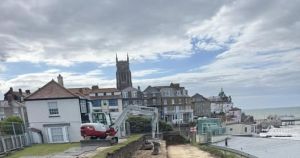 Stabilisation work under way on Cromer seafront to slow down 'mass movement' of cliff