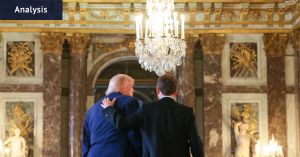‘Not gold leaf, the real deal’: Macron tries to court Trump with lavish Versailles dinner
