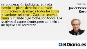 Una discrepancia capital entre el auto de imputación de Zapatero y el de medidas cautelares del juez Calama