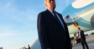 Trump’s glittering climbdown in Versailles