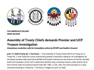 Rob Breakenridge: Alberta chiefs want the premier probed for treason. They just killed their own cause