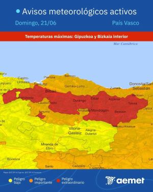 Se activa el aviso rojo por altas temperaturas.