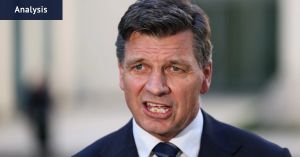 Asked five times, there was one word Angus Taylor couldn’t say