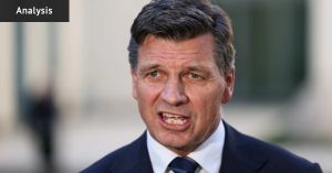 Asked five times, there was one word Angus Taylor couldn’t say