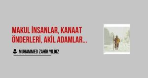 Makul insanlar, Kanaat Önderleri, Akil Adamlar...
