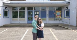 High school sweethearts get engaged outside classroom where they first met