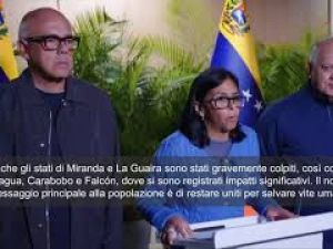 Terremoto Venezuela, La Presidente Rodriguez: Colpiti duramente, dichiaro lo stato di emergenza