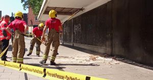 Part of former Debenhams store collapses to ground as cordon put in place