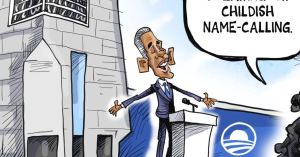 5 political cartoons check out Barack Obama's presidential library