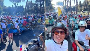 Vespa World Days a Roma, il grande raduno tra musica e passione: Il Tirreno tra migliaia di vespisti – Il racconto