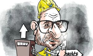 Vrtovec s čelado na glavi priganjal Dars, ko so podražili gorivo, pa je molčal