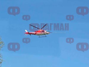 Вдигнаха въздушна линейка за мъж, паднал от 4 метра височина