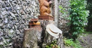 Carved squirrel sculpture stolen from woodland