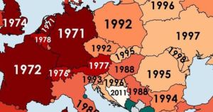 Objavljena nova karta: Na Srbiji piše 1988, na Hrvatskoj 1996, a na Sloveniji 1993