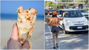 Piadina in regalo prima di partire: ultimo assaggio di vacanza a Riccione. “Gesto semplice che lascia il segno”
