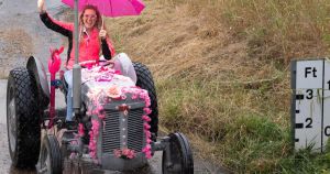 More than 180 women to drive 195 pink tractors along Norfolk-Suffolk border