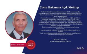 Çevre Bakanına Açık Mektup