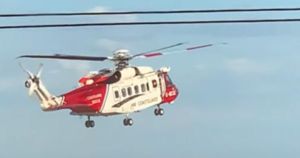 Person pulled from sea after rescue helicopter launched