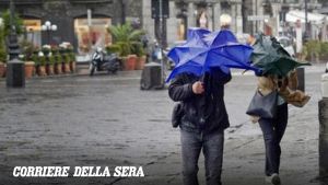 Maltempo in Campania, allerta meteo gialla per temporali dalle 6 di giovedì per 24 ore