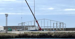 Giant crane moves in as warehouse work starts at UK's most easterly port