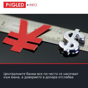 Централните банки все по-често се насочват към юана, а доверието в долара отслабва