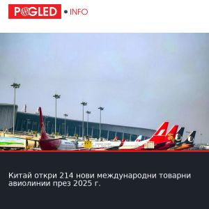 Китай откри 214 нови международни товарни авиолинии през 2025 г.
