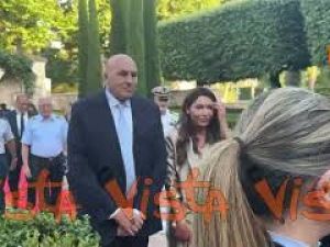 Ministro Crosetto e la moglie Gaia Saponaro a Villa Taverna per celebrazioni 'Freedom 250'