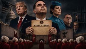 TariFlávio: Michelle, naufrágio nas pesquisas e O Conto de Aia de Flávio Bolsonaro na carta a Trump
