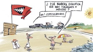 Especuladores en la playa