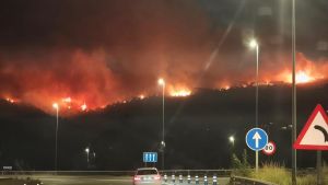 Directo | Unos 500 efectivos trabajan toda la noche contra el incendio, que confina a 9.700 vecinos y quema más de 2.300 hectáreas