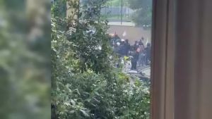 Triestina calcio-Union Brescia: il video degli scontri tra tifosi