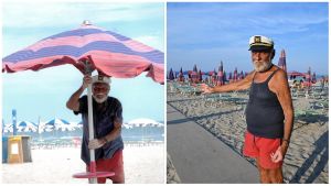 “Ombrellone e due lettini a 8 euro, così la spiaggia è un diritto di tutti”. La sfida di Guerrino, il nonno-bagnino di Riccione