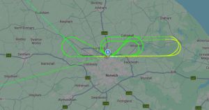 Large RAF plane spotted circling over Norwich