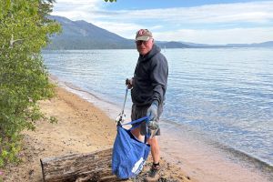 Over a half ton of trash left on Tahoe beaches after July Fourth