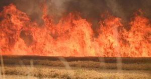 Shocking photo shows extent of ferocious blaze fought by more than 100 firefighters