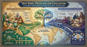Why Nobel Prizes Follow Civilization