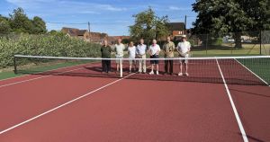 Newly refurbished tennis court unveiled as part of investment in village