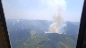 El fuego de León salta a Asturias por Aller y se movilizan bomberos y la brigada de Tineo, mientras contienen otro foco en Laciana para evitar que llegue