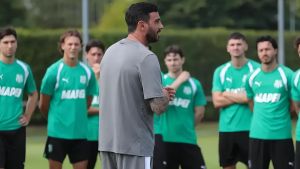 Sassuolo Il primo allenamento con Aquilani