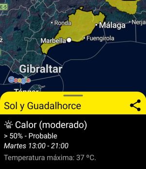 Se activa el aviso amarillo por altas temperaturas en Sol y Guadalhorce