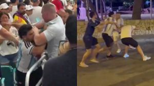 ¡Se desató la guerra! Aficionados de Argentina e Inglaterra protagonizan violentas peleas en Miami
