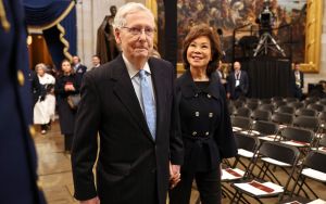 US Sen. Mitch McConnell says fall led to hospitalization, breaking weeks of silence