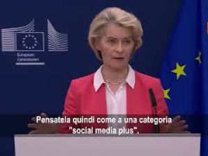 Von Der Leyen: Per proteggere l'infanzia serve un'età minima per l'accesso ai social