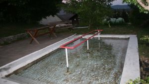 Die Lausheimer Ortschaftsräte kümmern sich um die Wassertretstelle
