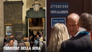 Max Allegri, conferenza stampa del nuovo allenatore del Napoli al Teatro San Carlo
