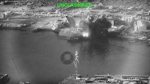 US military footage shows its first-ever suicide boat drone strike on Iran