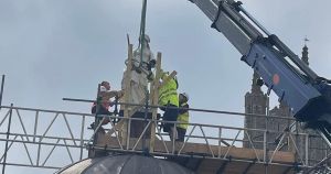 Lady of Justice statue removed from Butter Cross as part of £130,000 project